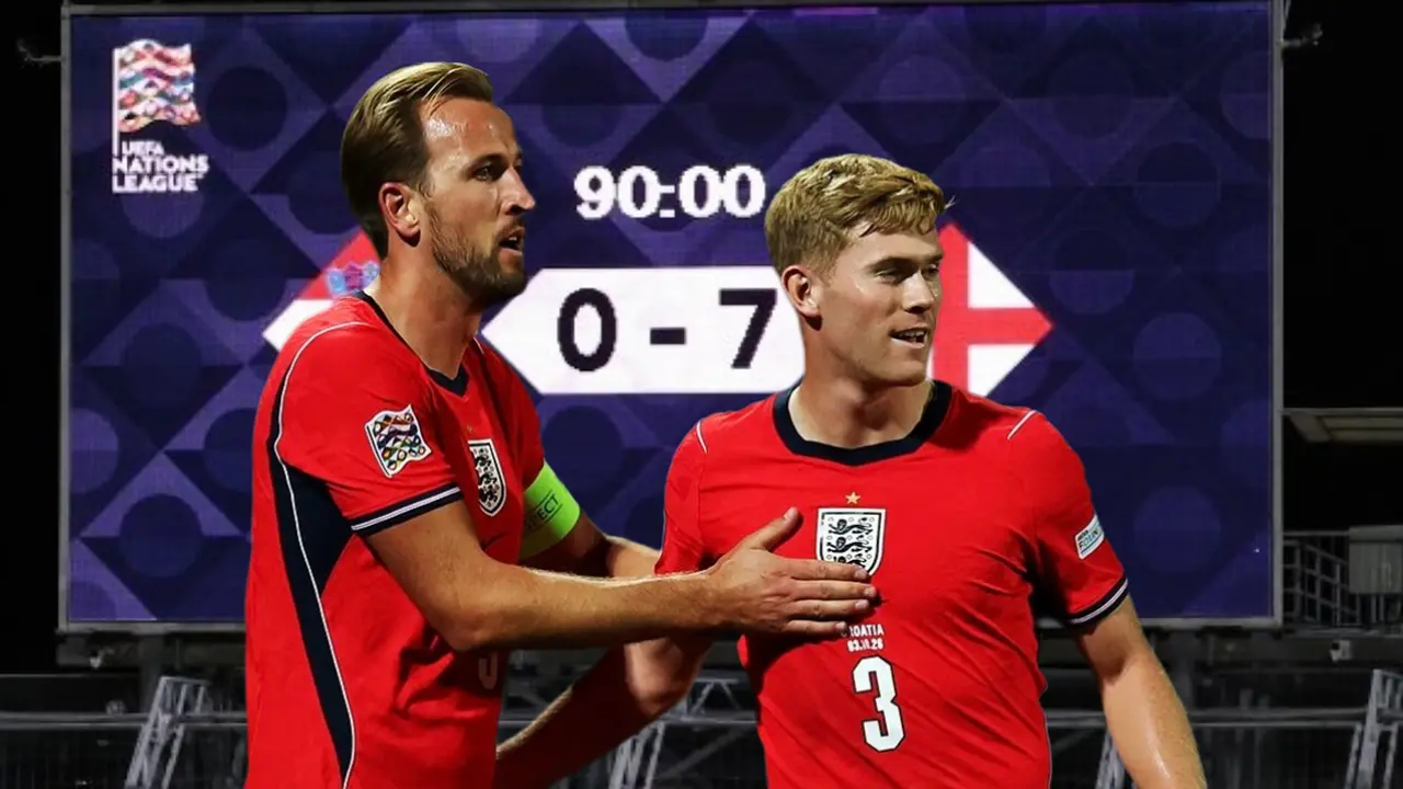 Lewis Hall shines in 7-0 rout as England run riot in Rijeka